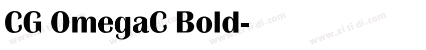 CG OmegaC Bold字体转换